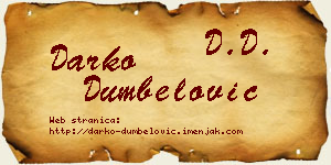 Darko Dumbelović vizit kartica